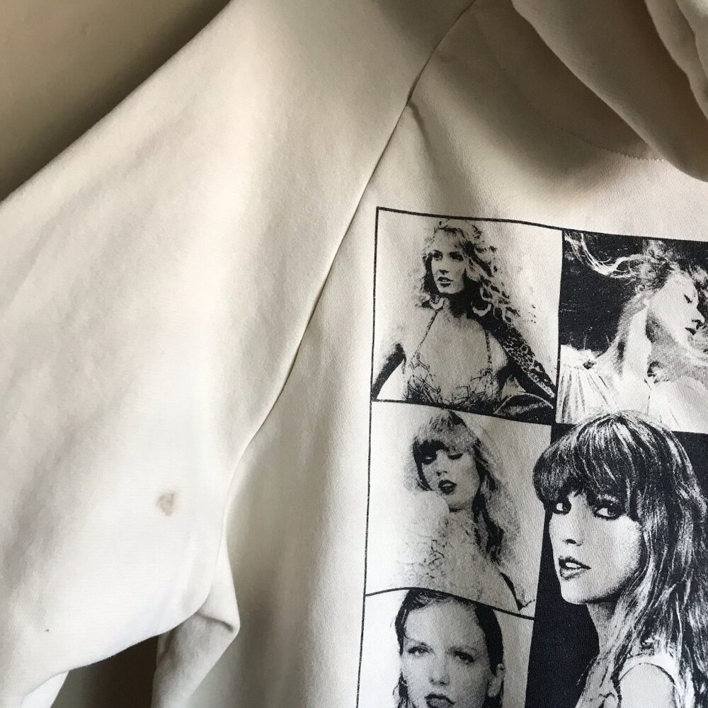 2023 Taylor Swift The Eras Tour Pullover Hoodie Size Medium Unisex Beige Cream - Picture 7 of 7